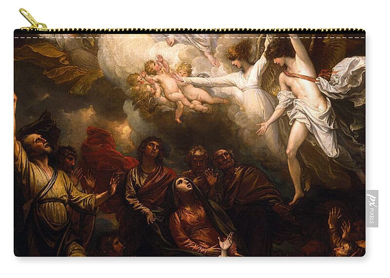 Jesus Zip Pouch featuring the painting The Resurrection by Munir Alawi