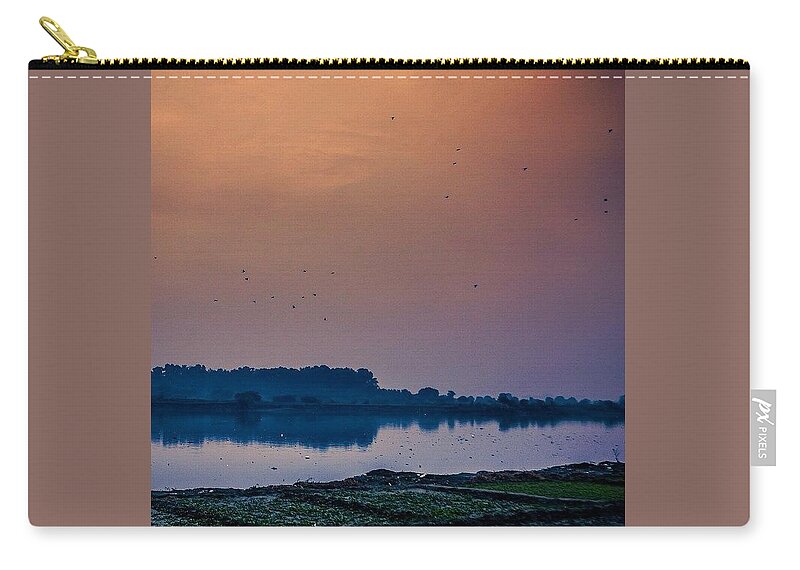 Beauty Zip Pouch featuring the photograph The River, New Delhi by Aleck Cartwright