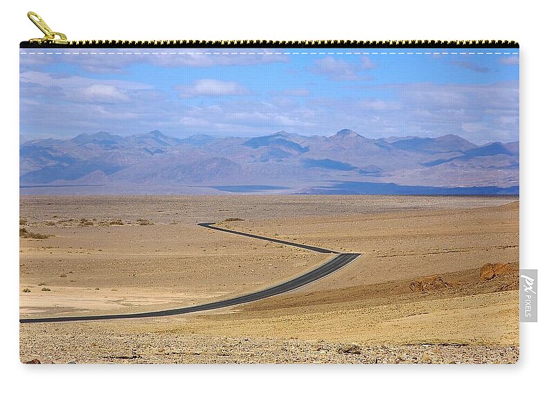 Death Zip Pouch featuring the photograph The Road by Stuart Litoff