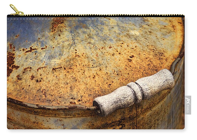 Rust Zip Pouch featuring the photograph The Rusty Can by Saija Lehtonen