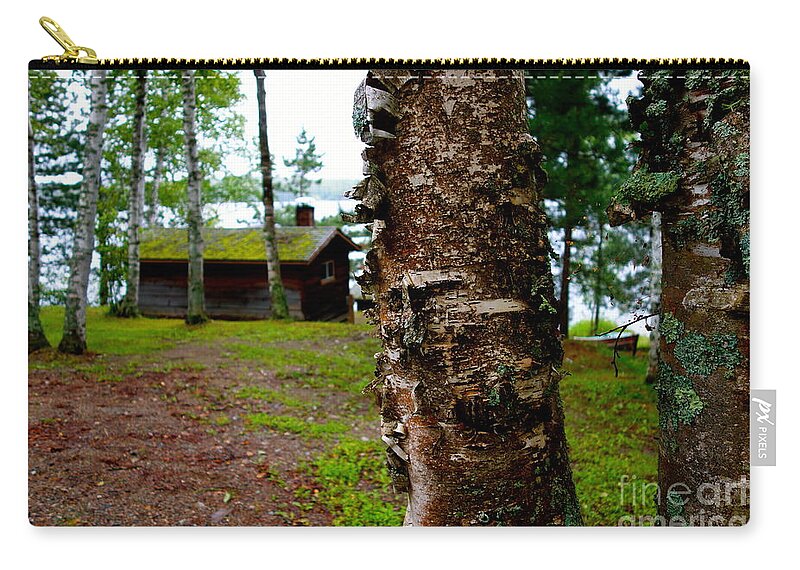 Sauna Zip Pouch featuring the photograph The Sauna House by Jacqueline Athmann