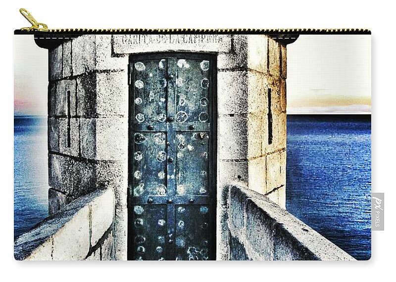 Sea Zip Pouch featuring the photograph The Secret Door by Marianna Mills