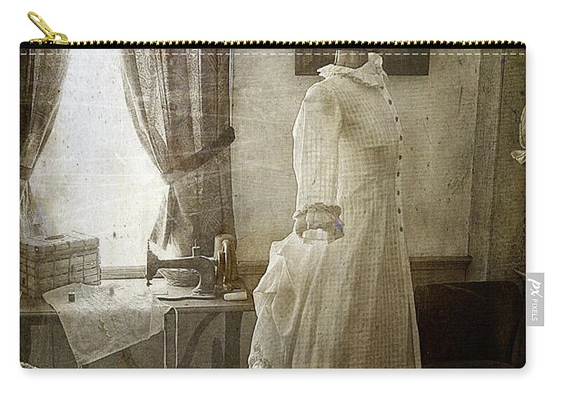 Cindi Ressler Zip Pouch featuring the photograph The Sewing Room by Cindi Ressler