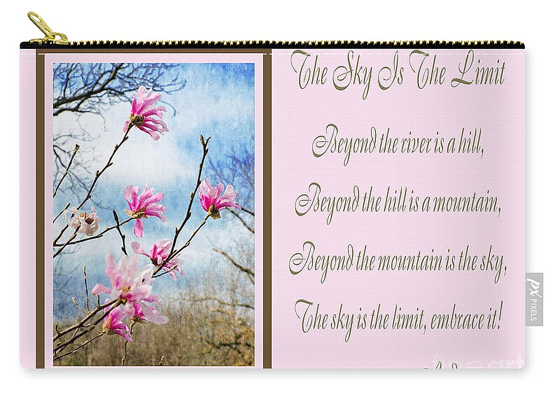 Magnolia Zip Pouch featuring the photograph The Sky Is The Limit H 1 by Andee Design