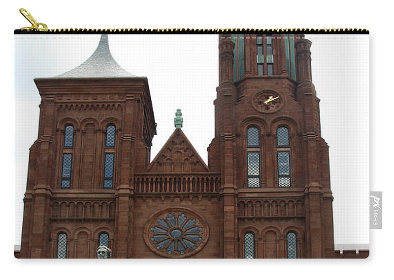 Smithsonian Zip Pouch featuring the photograph The Smithsonian - Washington DC by Christiane Schulze Art And Photography