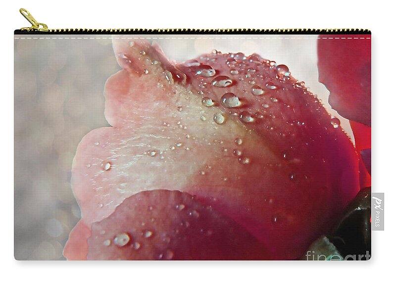  Nature Zip Pouch featuring the photograph The soft kiss of dew II by Debbie Portwood
