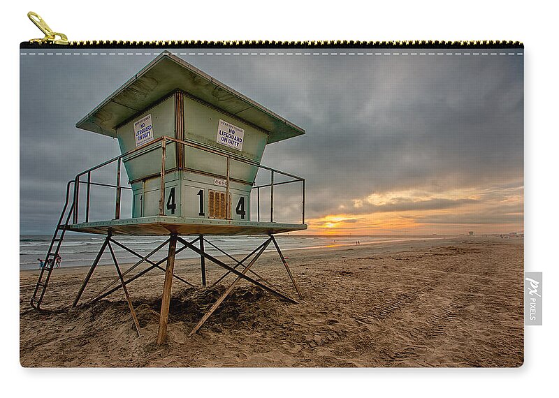 Beach Zip Pouch featuring the photograph The Stand by Peter Tellone