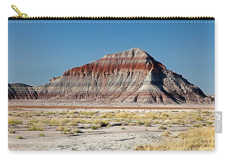 Arizona Zip Pouch featuring the photograph The Tepees Petrified Forest National Park by Fred Stearns