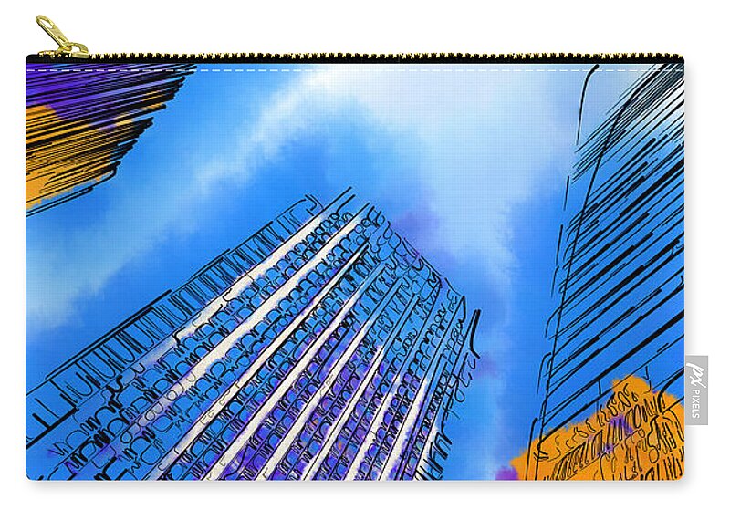 Seattle Carry-all Pouch featuring the digital art The Three Towers by Kirt Tisdale