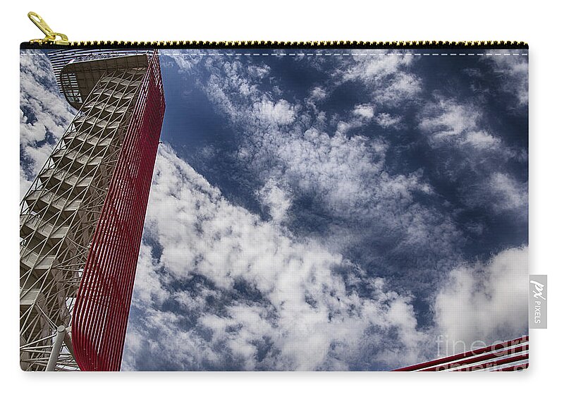Motorcycle Zip Pouch featuring the photograph The Tower by Douglas Barnard