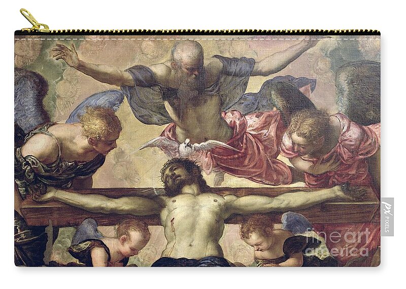 Easter Zip Pouch featuring the painting The Trinity by Tintoretto