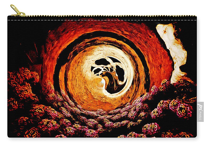 Abstract Zip Pouch featuring the digital art The Hole Between Heaven and Hell by Steve Taylor