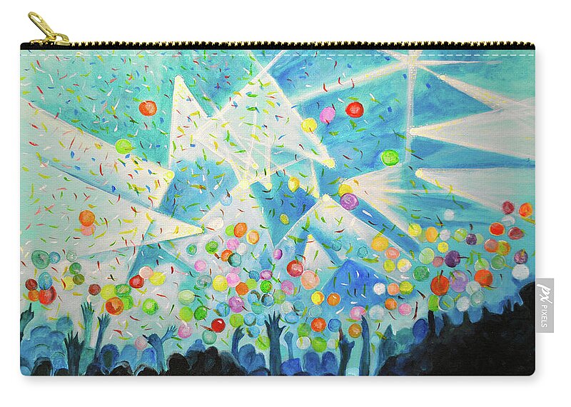 Party Carry-all Pouch featuring the painting The Um Party by Patricia Arroyo