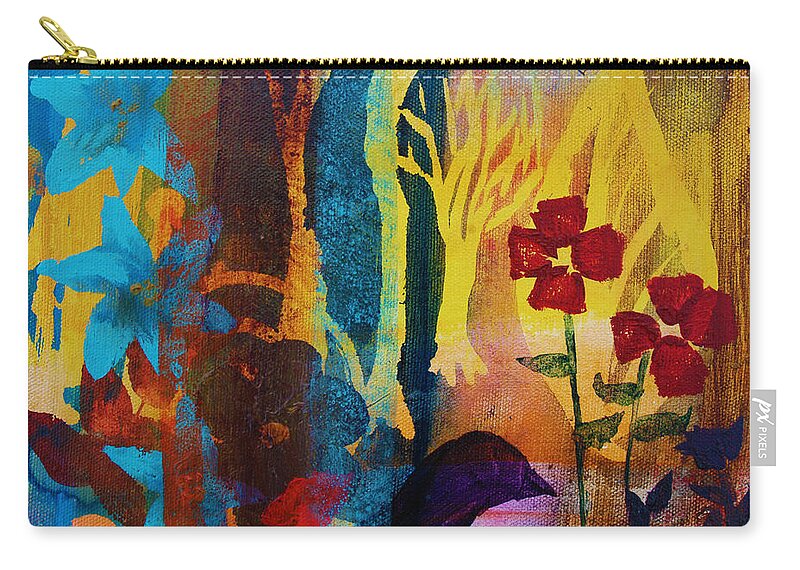 Walk Zip Pouch featuring the painting The Unforgettable Walk by Robin Pedrero