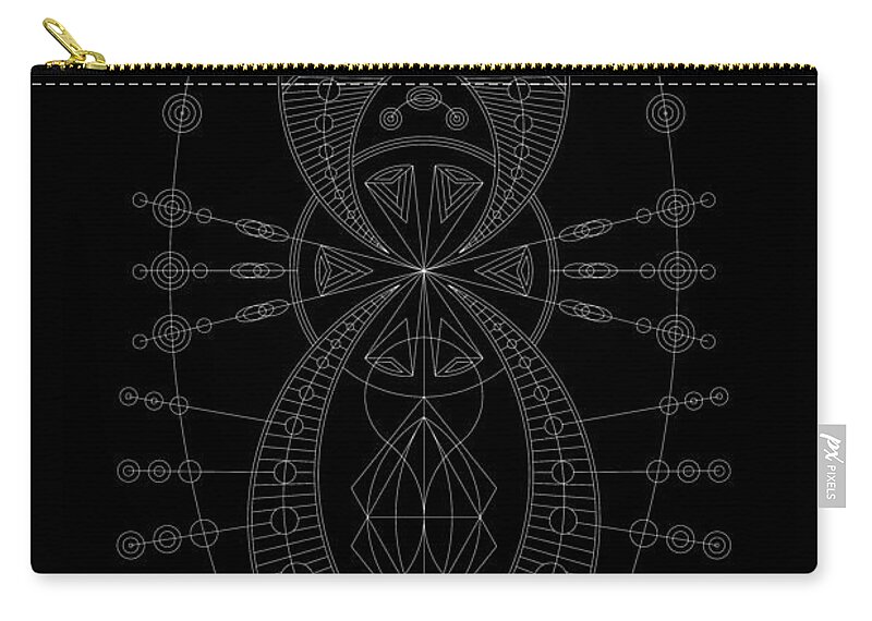 Relief Carry-all Pouch featuring the digital art The Visitor Inverse by DB Artist