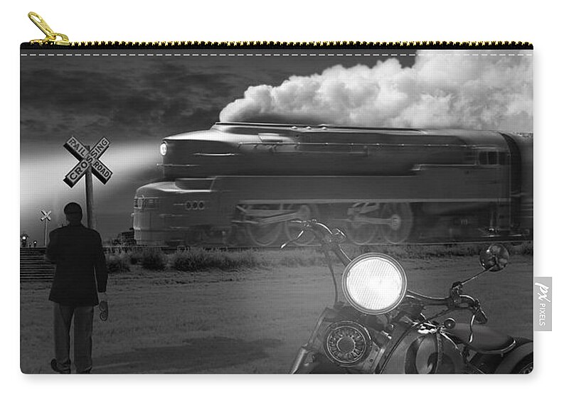 Transportation Carry-all Pouch featuring the photograph The Wait - Panoramic by Mike McGlothlen