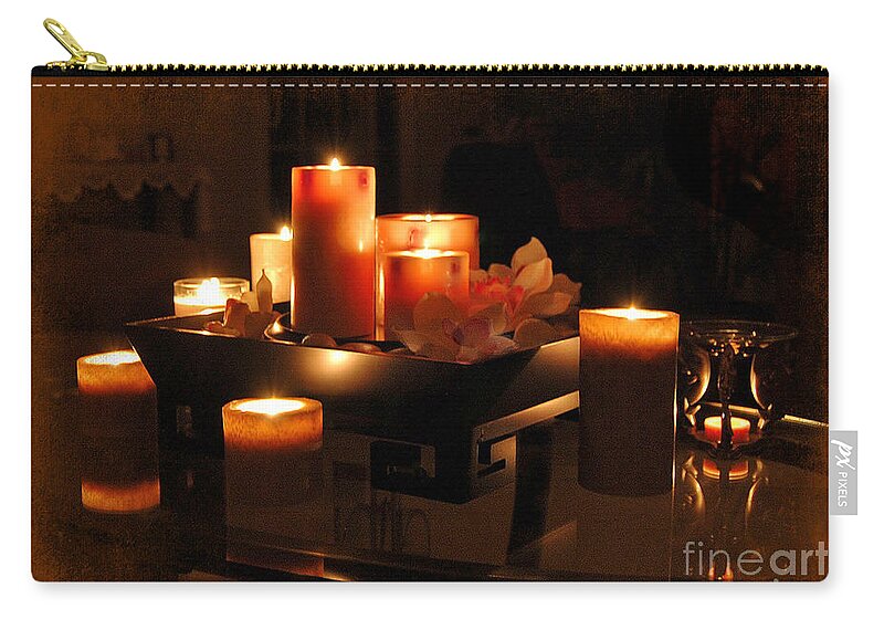 Romance Carry-all Pouch featuring the photograph The Warmth Of Romance by Kathy Baccari