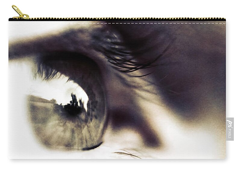 Look Zip Pouch featuring the photograph The Watcher by Trish Mistric