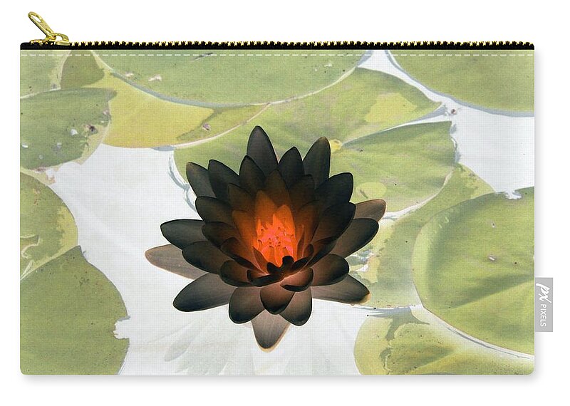 Water Lilies Zip Pouch featuring the photograph The Water Lilies Collection - PhotoPower 1034 by Pamela Critchlow