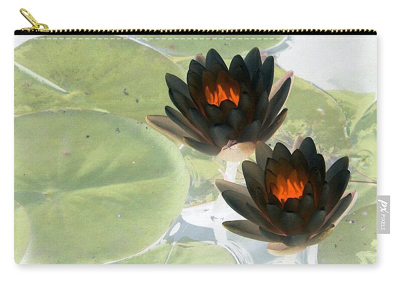 Water Lilies Zip Pouch featuring the photograph The Water Lilies Collection - PhotoPower 1039 by Pamela Critchlow