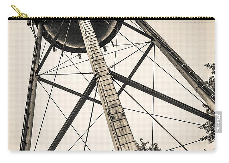 Water Zip Pouch featuring the photograph The Water Tower by Edward Fielding