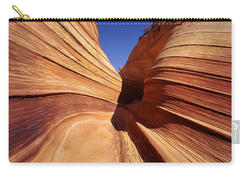 The Wave Zip Pouch featuring the photograph The Wave Utah by Rich Franco
