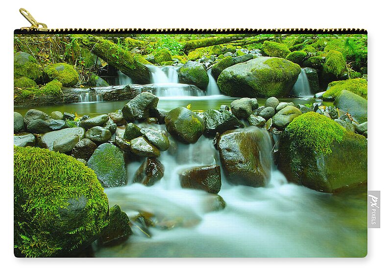 Healing Zip Pouch featuring the photograph The Way Of Healing Water by Jeff Swan