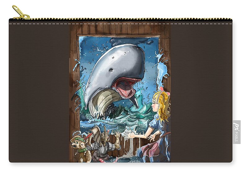 Wurtherington Diary Zip Pouch featuring the painting The Whale by Reynold Jay