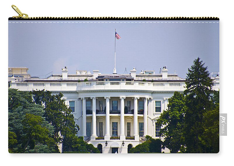 The Zip Pouch featuring the photograph The Whitehouse - Washington DC by Bill Cannon
