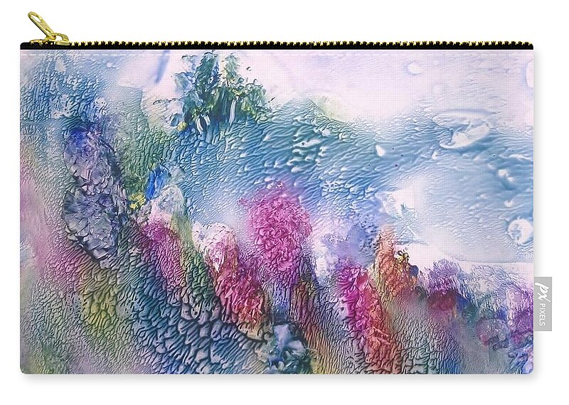 Water Zip Pouch featuring the painting Winds of Change by Sharon Ackley
