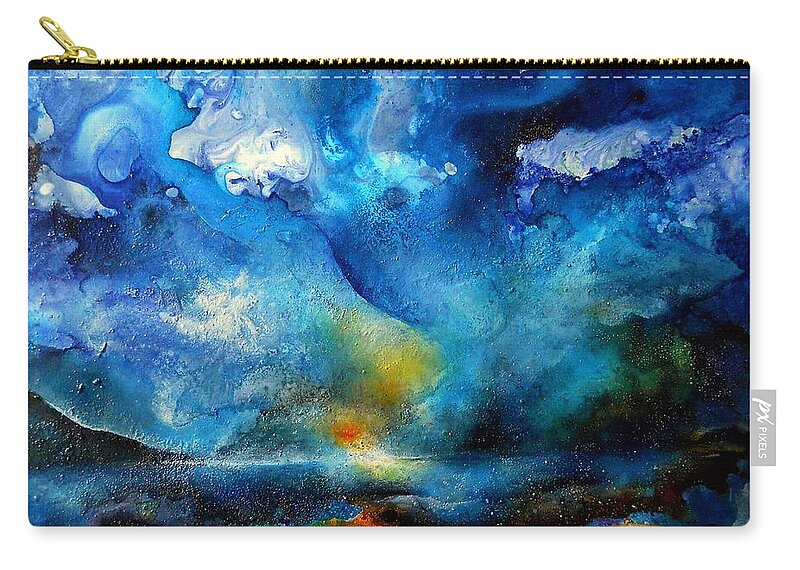 Winter Zip Pouch featuring the painting The Winter by Wolfgang Schweizer