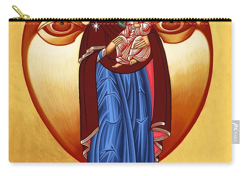 The Woman Clothed With The Sun Carry-all Pouch featuring the painting The Woman Clothed With the Sun 099 by William Hart McNichols
