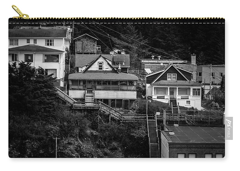 2008 Zip Pouch featuring the photograph The Wooden Path by Melinda Ledsome