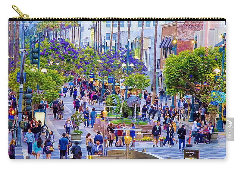 Third Street - Santa Monica Carry-all Pouch featuring the photograph Third Street - Santa Monica by Chuck Staley