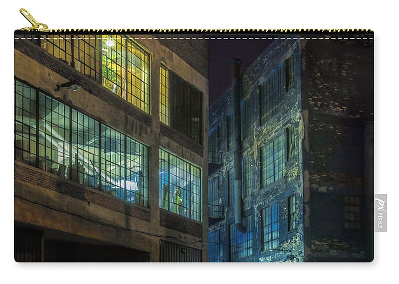 Alley Zip Pouch featuring the photograph Third Ward Alley by Scott Norris