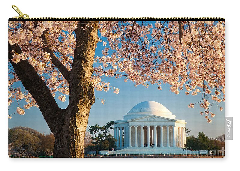 America Zip Pouch featuring the photograph Thomas Jefferson Memorial by Inge Johnsson