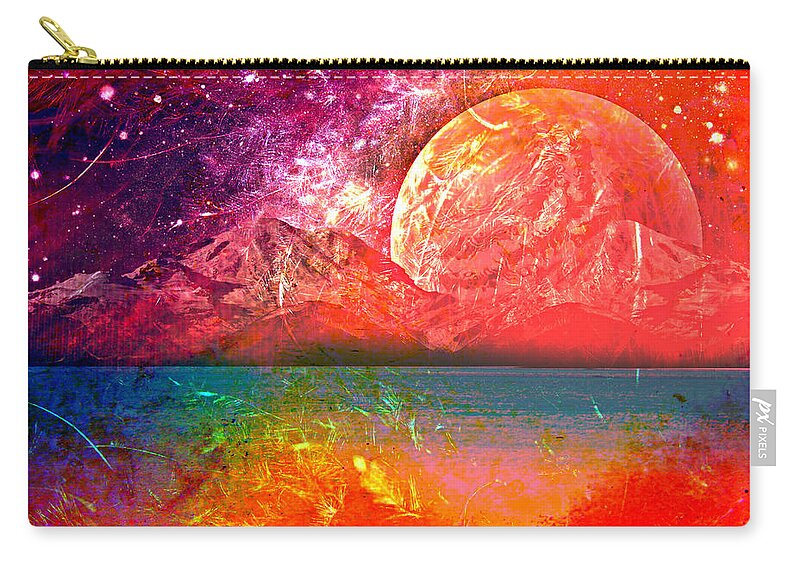 Fantasy Zip Pouch featuring the painting Through Other Eyes by Ally White