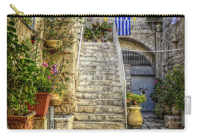 Arch Zip Pouch featuring the photograph Through the Doorway by Ken Smith