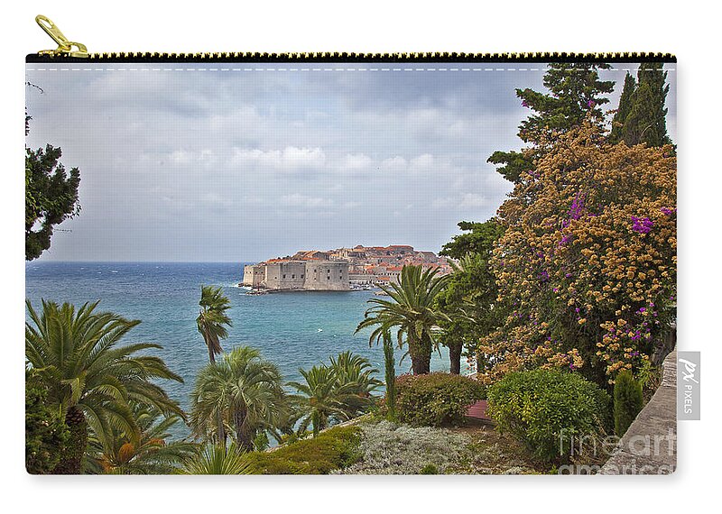 Dubrovnik Zip Pouch featuring the photograph Through the Trees in Dubrovnik by Madeline Ellis