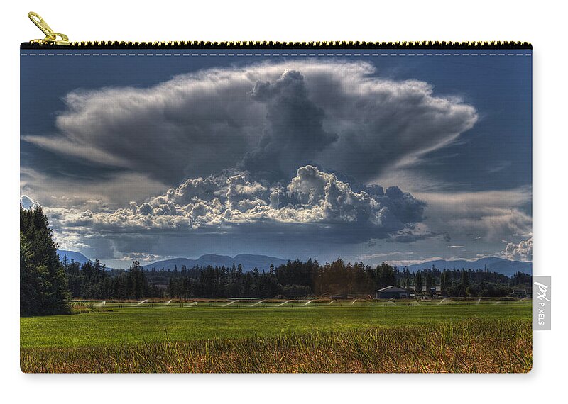 Storm Zip Pouch featuring the photograph Thunder Storm by Randy Hall