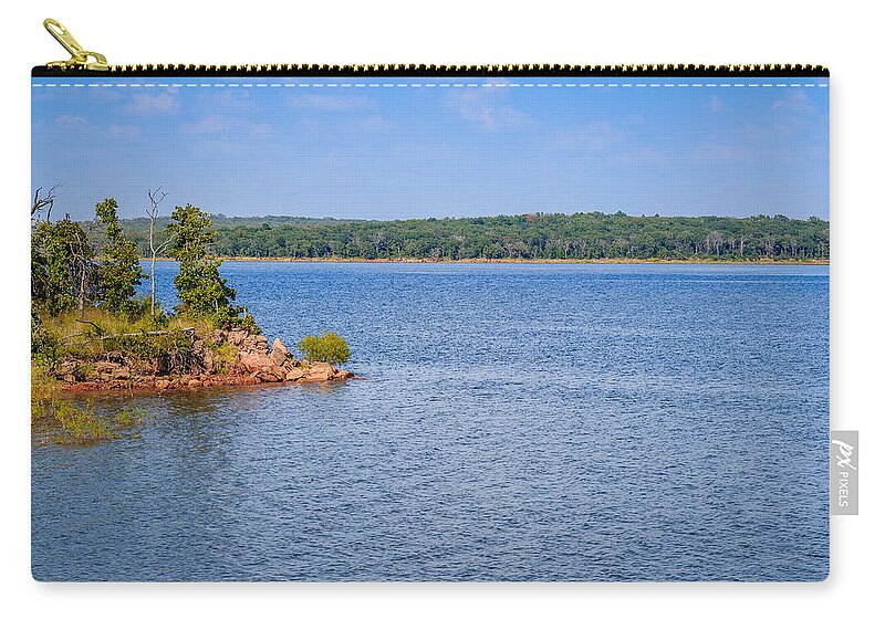 Green Zip Pouch featuring the photograph Thunderbird Lake by Doug Long