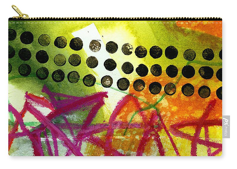 4x4 Zip Pouch featuring the painting Tidal 15 by Jane Davies
