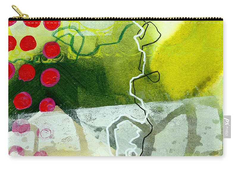 4x4 Zip Pouch featuring the painting Tidal 20 by Jane Davies