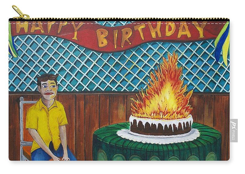 Circus Carry-all Pouch featuring the painting Tillies Last Birthday Party by Patricia Arroyo
