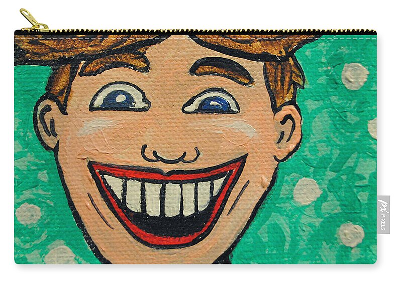 Asbury Park Carry-all Pouch featuring the painting Tillies Surprise by Patricia Arroyo