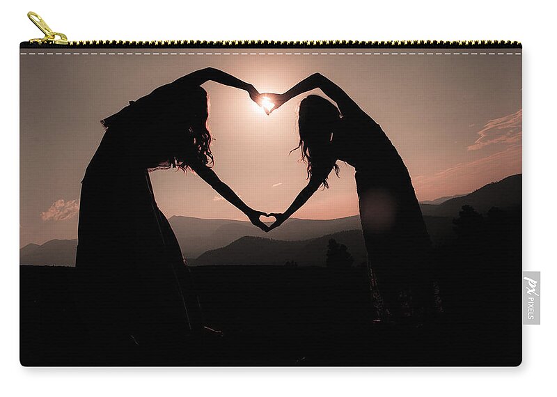Human Heart Zip Pouch featuring the photograph Tilted hearts by Scott Sawyer
