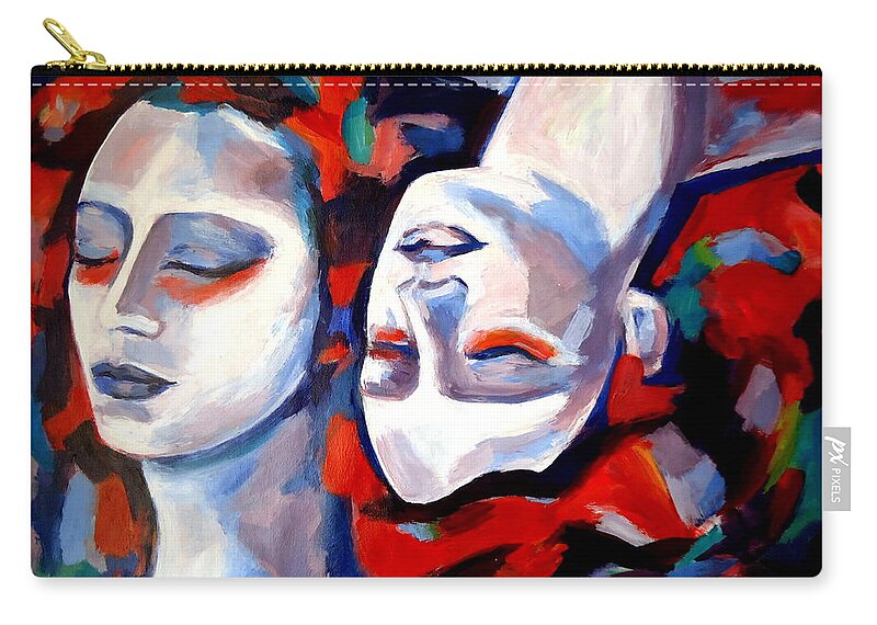 Art Zip Pouch featuring the painting Time goes by by Helena Wierzbicki