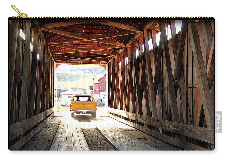 Covered Bridge Carry-all Pouch featuring the photograph TIme Portal by PJQandFriends Photography