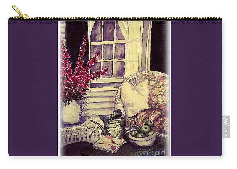 Verandah Zip Pouch featuring the painting Time To Relax by Leanne Seymour
