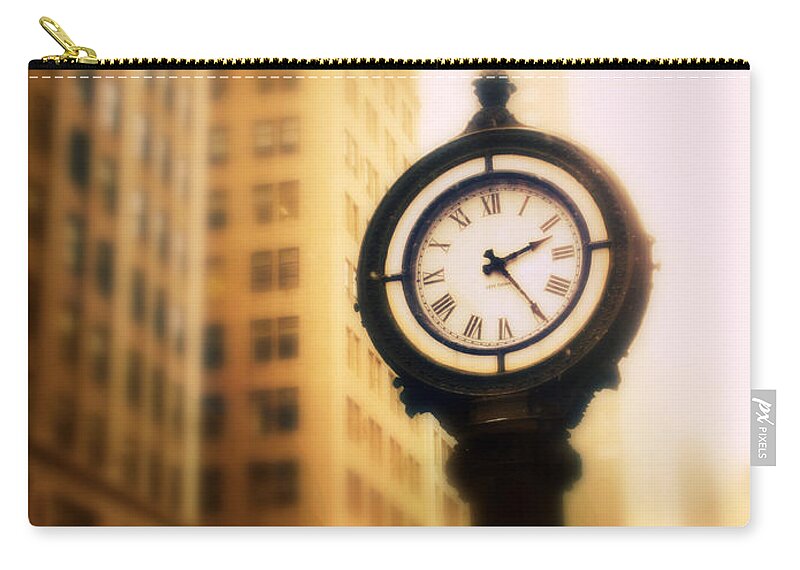 Clock Zip Pouch featuring the photograph Timeless by Jessica Jenney